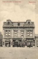 Nagymihály, Michalovce; Kassai jelzálogbank fiókja, gyógyszertár, Goldstein Adolf üzlete. Kiadja Bucsinszky István / bank branch, pharmacy, shop