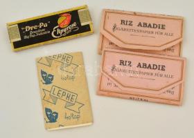 cca 1930 4 dobozka cigaretta papír / vintage tobacco rollin papers