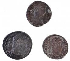 3db-os római rézpénz tétel a Kr. u. IV. századból, közte Siscia / II. Constantius 351-355. AE3 (2,33...