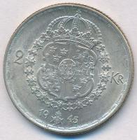 Svédország 1945G 2K Ag "V. Gusztáv" T:2
Sweden 1945G 2 Kronor Ag "Gustaf V" C:X...