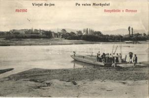 Alvinc, Vintu de Jos; Pe valea Murasului / Kompátkelés a Maroson / ferry crossing the Mures river (EK)