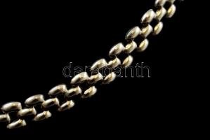 Ezüst(Ag) háromsoros nyaklánc, jelzett, h: 41 cm, nettó: 17,4 g