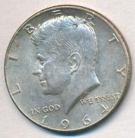 Amerikai Egyesült Államok 1964. 1/2$ Ag Kennedy T:2 karc  USA 1964. 1/2 Dollar Ag Kennedy C:XF  Krause KM#202
