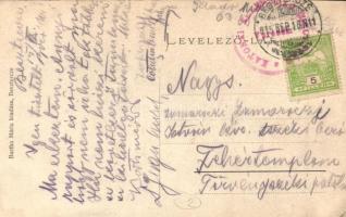 Beszterce, Bistritz, Bistrita; A legrégibb épület a XIV. századból, J. K. Wasta üzlete, Bartha Mária...