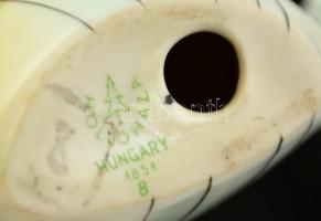 Hollóházi halacska, kézzel festett, jelzett, apró kopásnyomokkal, m:8 cm