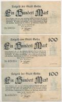 Németország / Weimari Köztársaság / Gotha 1922. 100M (8x) két klf változat T:III szakadás
Germany /...