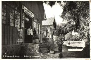 Homoródfürdő, Baile Homorod; Rákossy étterem, Szöllősi fenyővíz / restaurant, pine water