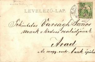 1904 Érszeg, Jerszeg, Ersig; Fő utca, templom / main street, church, photo