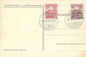 Leégett székely ház, benne rögtönzött posta. József főherceg v. e. erdélyi hadikiállítás / WWI K.u.K...