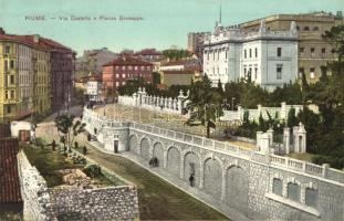 Fiume, Via Castello e Piazza Giuseppe / street and square