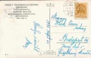 1940 Nagyvárad, Oradea; bevonulás, Horthy Miklós a hídon / entry of the Hungarian troops (EK)