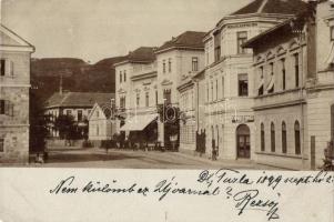 1899 Dolnja Tuzla, Street view with the confectionery shop of B. Czernicki, photo (EB)
