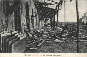 Gorizia, Görz; La Stazione Meridionale / WWI destroyed railway station, ruins
