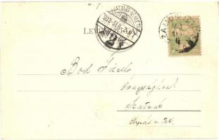 Szamosújvár, Gherla; Állami főgimnázium, Todorán Ednre kiadása / grammar school, floral Art Nouveau ...