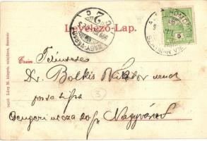 Szatmárnémeti, Szatmár, Satu Mare; Deák tér, villamos, étterem, Győry Károly, Kerekes Zs., Guttmann ...