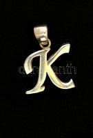 Ezüst(Ag) K alakú függő, jelzett, 2,2x1,7 cm, nettó: 2 g