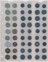 54db-os vegyes magyar és külföldi éremgyűjtemény berakólapban, benne  Magyarország, Szovjetunió, Kan...