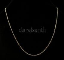 Ezüst(Ag) vékony figaro nyaklánc, jelzett, h: 45 cm, nettó: 3 g