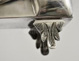 Ezüst(Ag) szalvétatartó, jelzett, 9x15 cm, nettó: 93,2 g