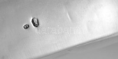 Ezüst(Ag) szalvétatartó, jelzett, 9x15 cm, nettó: 93,2 g