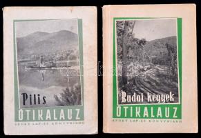 Az Útikalauz sorozat két kötete: Budai-hegyek; Pilis Bp., 1957, Sport Lap- és Könyvkiadó. Papírkötésben, jó állapotban.