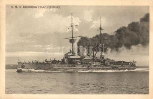 SMS Erzherzog Franz Ferdinand, a K.u.K. haditengerészet Radetzky-osztályú csatahajója / Austro-Hungarian Navy Radetzky-class pre-dreadnought. phot Alois Beer