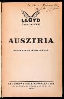 Lloyd útikönyvek: Ausztria. Bp., 1929, Lloydkönyvek Kiadóvállalata. Térképmellékletekkel, kissé kopott vászonkötésben.