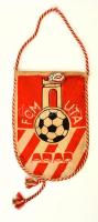 cca 1970 FCM - UTA Arad football klub sport klub zászló + zománc jelvény / Sports flag + badge 15 cm