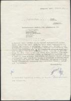 1945 Magyar Izraeliták Pártfogó irodájának igazolása