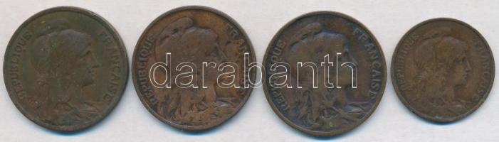 Franciaország 1913. 5c Br + 1903. 10c Br + 1907. 10c Br + 1917. 10c Br T:2-,3 ph. France 1913. 5 Centimes Br + 1903. 10 Centimes Br + 1907. 10 Centimes Br + 1917. 10 Centimes Br C:VF,F Krause KM#842, KM#843 edge error