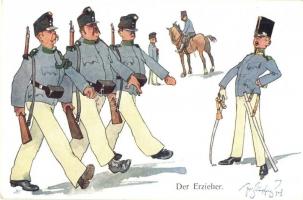 Der Erzieher / K.u.K. military, humour, B.K.W.I. 441-12. s: Fritz Schönpflug