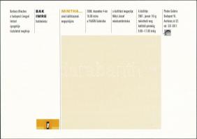 2001 Bak Imre festőművész aláírása kiállítási meghívón