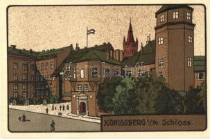 Kaliningrad, Königsberg; Schloss / castle. Kunstverlagsanstalt Siegfried Bäcker  No. 5272. litho