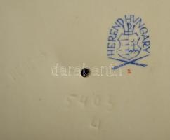 Herendi lányka, fehérmázas, jelzett, hibátlan, m: 13 cm