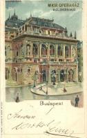 1899 Budapest VI. Operaház, Black & Schmitt litho s: Rosenberger (vágott / cut)