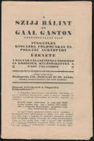 cca 1930 A Szijj Bálint és Gaál Gaszton vezetése alatt álló Független Kisgazda Földmunkás és Polgári Agrárpárt üzenete, 15p