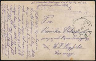 1917 A 83. k. u. k.  gyalogezred katonája, fotólap, postán megküldve, 14×9 cm