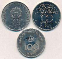 1980. 100Ft Ni "Szovjet-magyar közös űrrepülés" + 1985. 100Ft alpakka "Kulturális Fór...