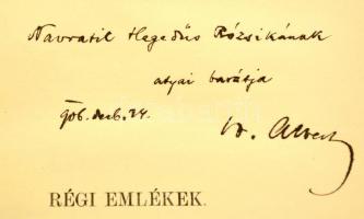 Berzeviczy Albert: Régi emlékek 1853-1870. Bp., 1907, Révai. Korabeli aranyozott félvászon-kötés, né...