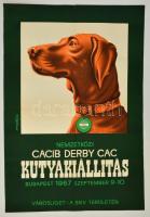 Mohrlüder Vilmos (1899-1993): Nemzetközi CACIB kutyakiállítás 1967. Plakát, litográfia, jelzett, hajtott, kis szakadással, 82x56
