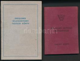 1953-1966 6 db különféle okmány: szakszervezeti könyv, postás tagsági könyv, tanulmányi könyv, stb.