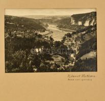 A Szász Svájc. 10 nagyméretű, igényes, feliratozott képet tartalmazó album. / Sächische Schweiz. Alb...