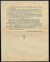 1930 A Budapesti I. Kirakatvilágítási Verseny Rendező Bizottsága által kiadott versenyfelhívás