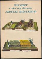 cca 1930-1940 "Úgy fizet a búza, rozs, őszi árpa, ahogy trágyázzuk!" - a kálitrágyázásról szóló reklámnyomtatvány