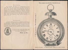 1881 Bp., A. Salzer által eladott zsebóra garanciaszelvénye