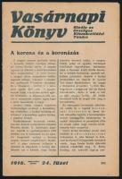 1916 A Vasárnapi Könyv 24. száma, benne a koronáról és koronázásról szóló cikkel