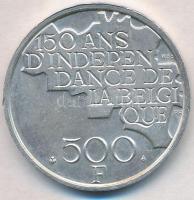 Belgium 1980. 500Fr ezüstözött Cu-Ni "A Függetlenség 150. évfordulója" francia felirattal ...