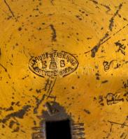 Antik ébresztőóra a XIX. sz.-ból. Jelzett, francia ES. Ingajáratos. Az óraszerkezet néha működik, de...