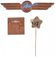 3db-os magyar jelvény és kitűző tétel, benne "MUT" zománcozott fém kitűző, "Létesítmé...