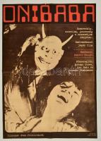 1970 Lakner László (1936-): Onibaba, japán filmplakát, jelzett, hajtott, kis szakadás, 81x56 cm / Onibaba Japanese movie poster, folded, with small tear